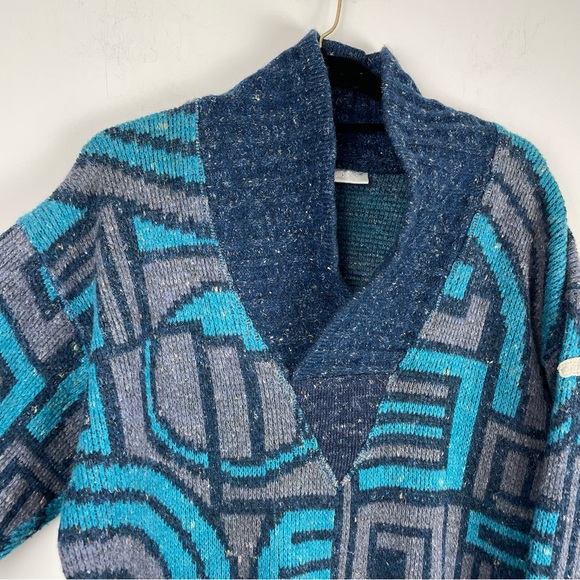 Vintage 90s Adidas Abstract Sweater Made in Australia Sz 46 Medium - Picture 9 of 10